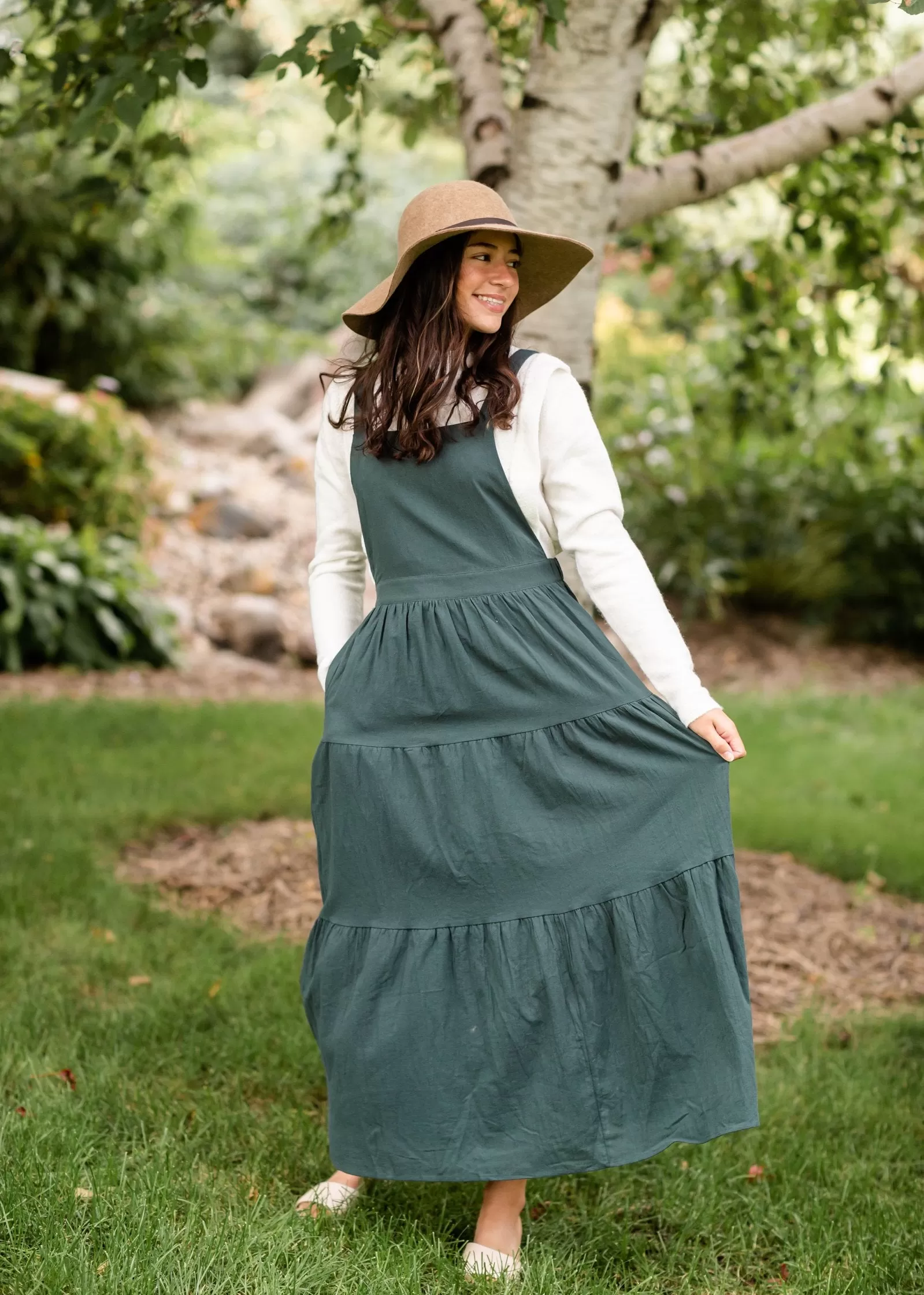 Adjustable Strap Overall Tiered Maxi Dress - FINAL SALE