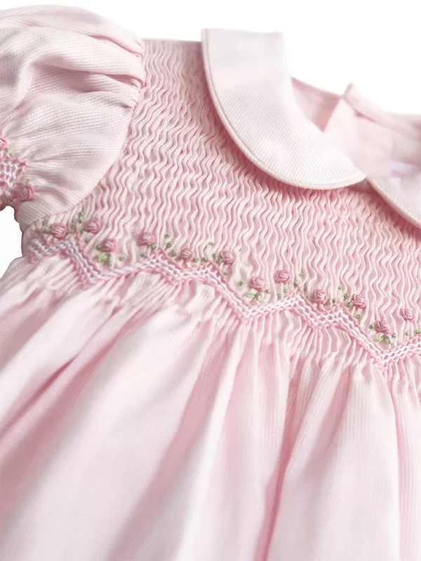 Baby Girls Pink Heirloom Smocked Easter Dress