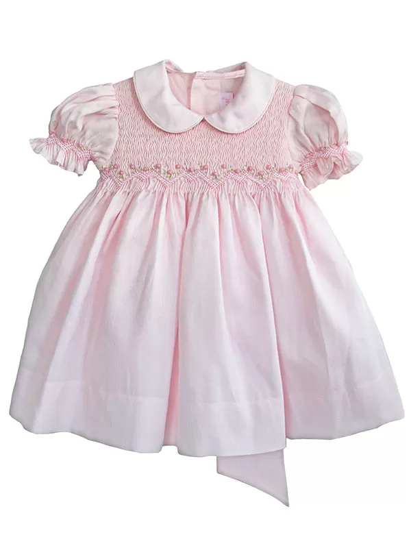 Baby Girls Pink Heirloom Smocked Easter Dress