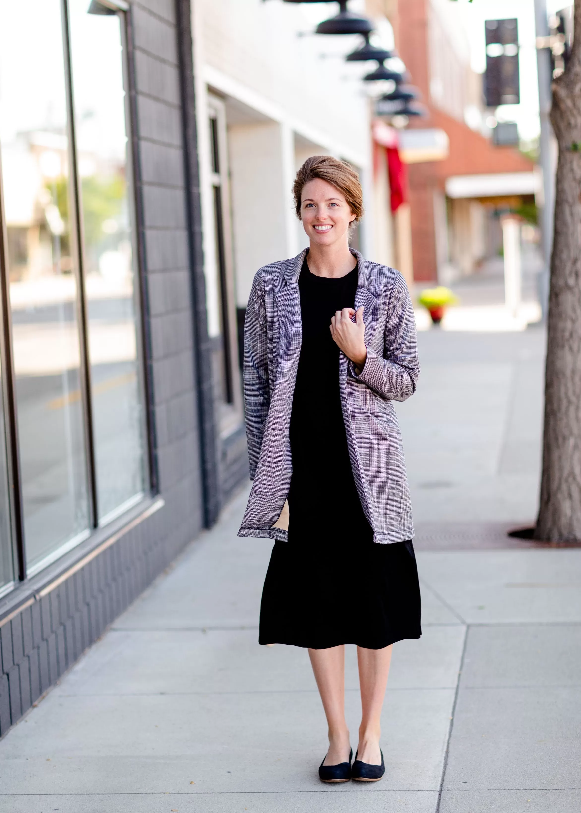 Black Cuff Sleeve Midi Dress - FINAL SALE