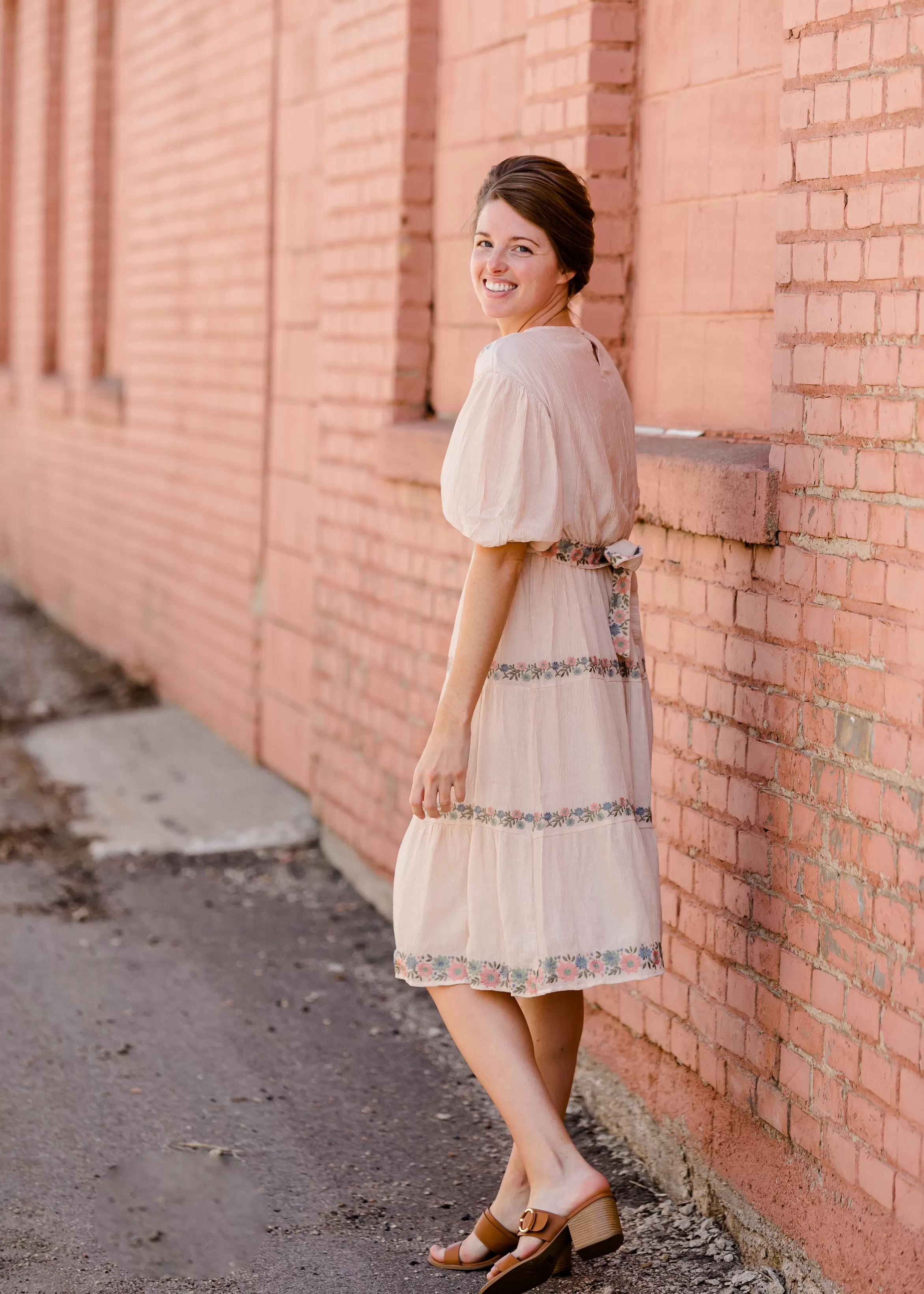 Blush Ethereal Embroidered Midi Dress - FINAL SALE