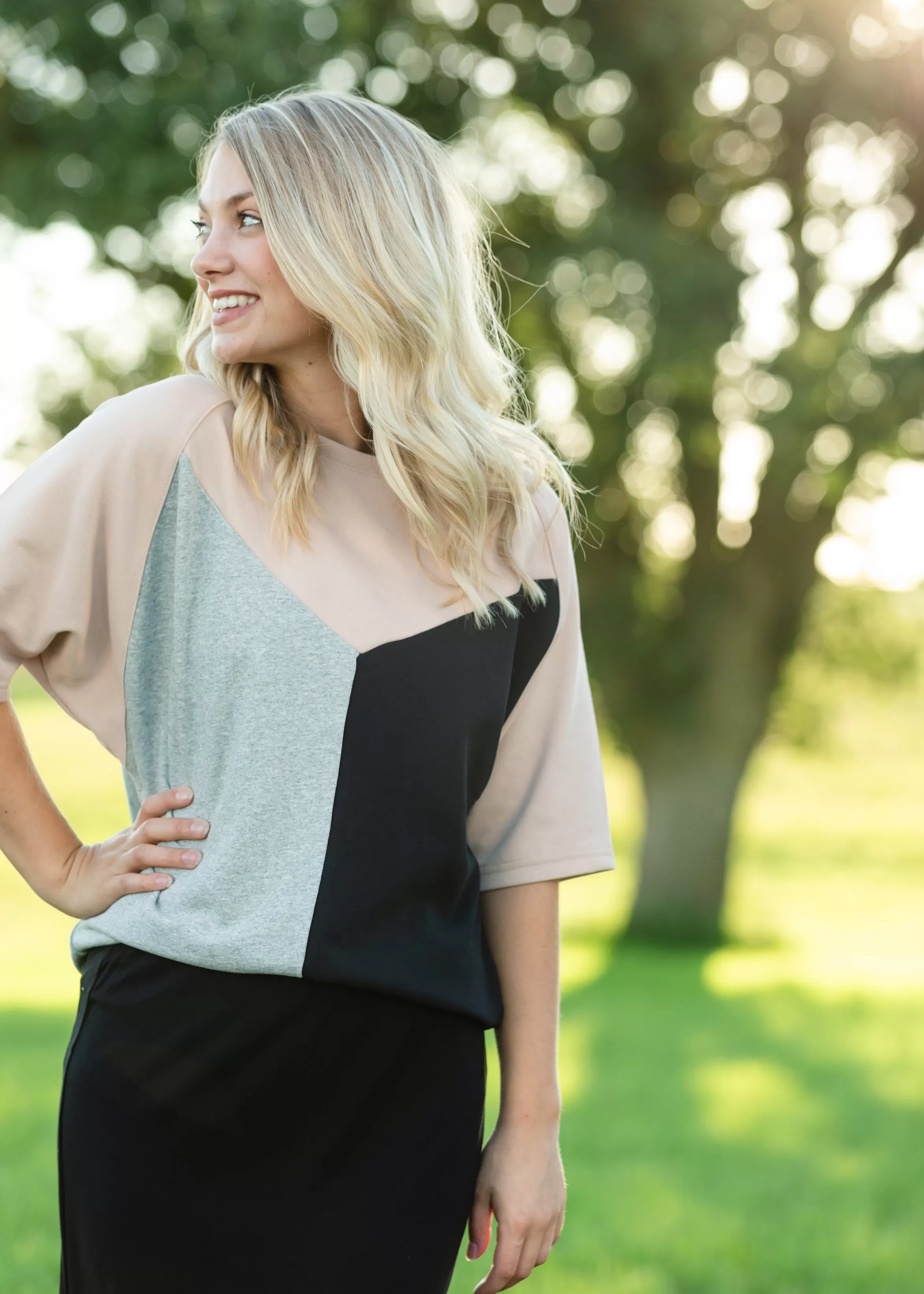 Blush Geometric Shirt - FINAL SALE