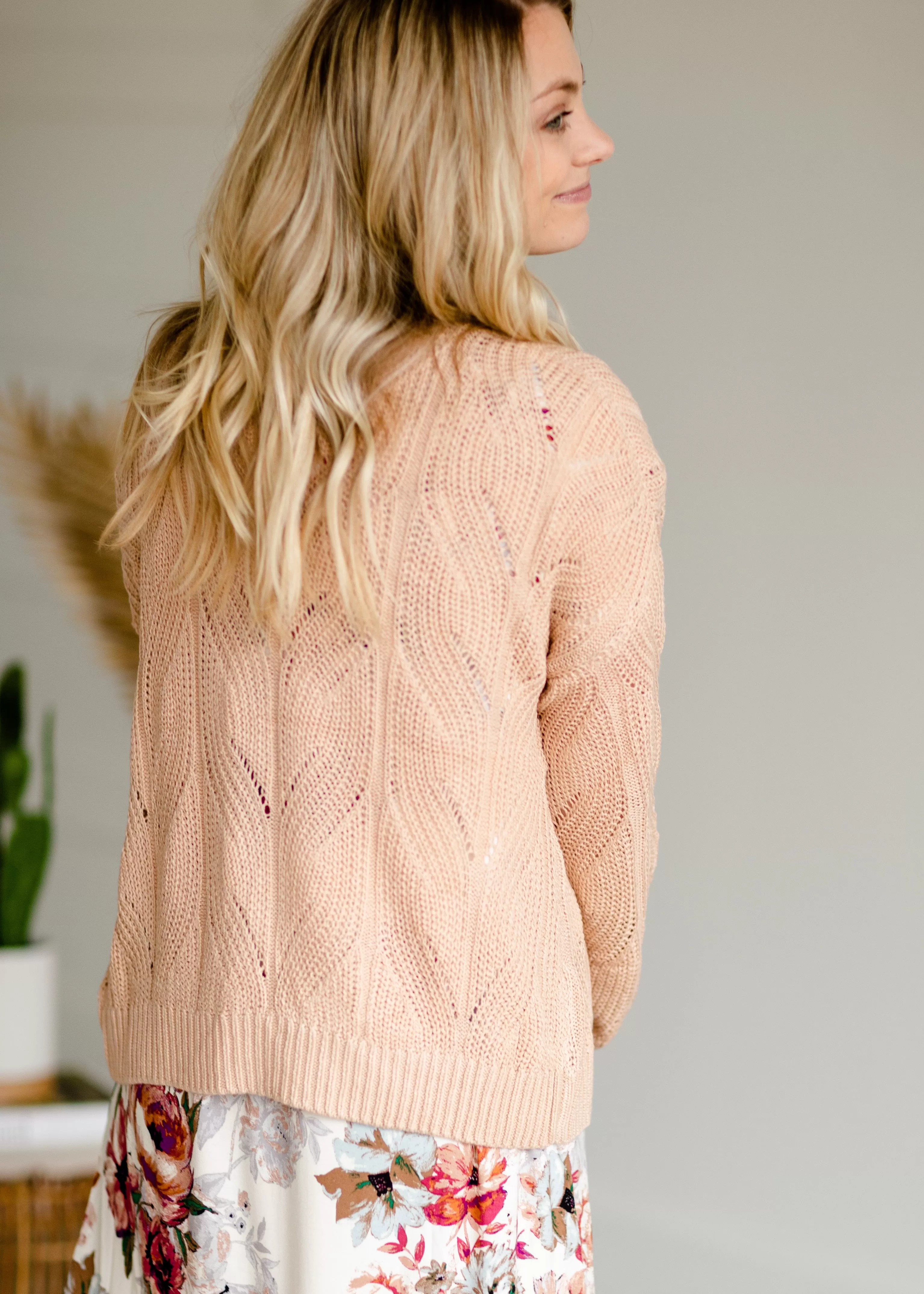 Blush Knit Sweater Cardigan - FINAL SALE