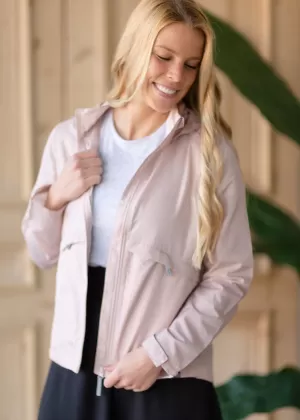 Blush Magnolia Hooded Windbreaker - FINAL SALE