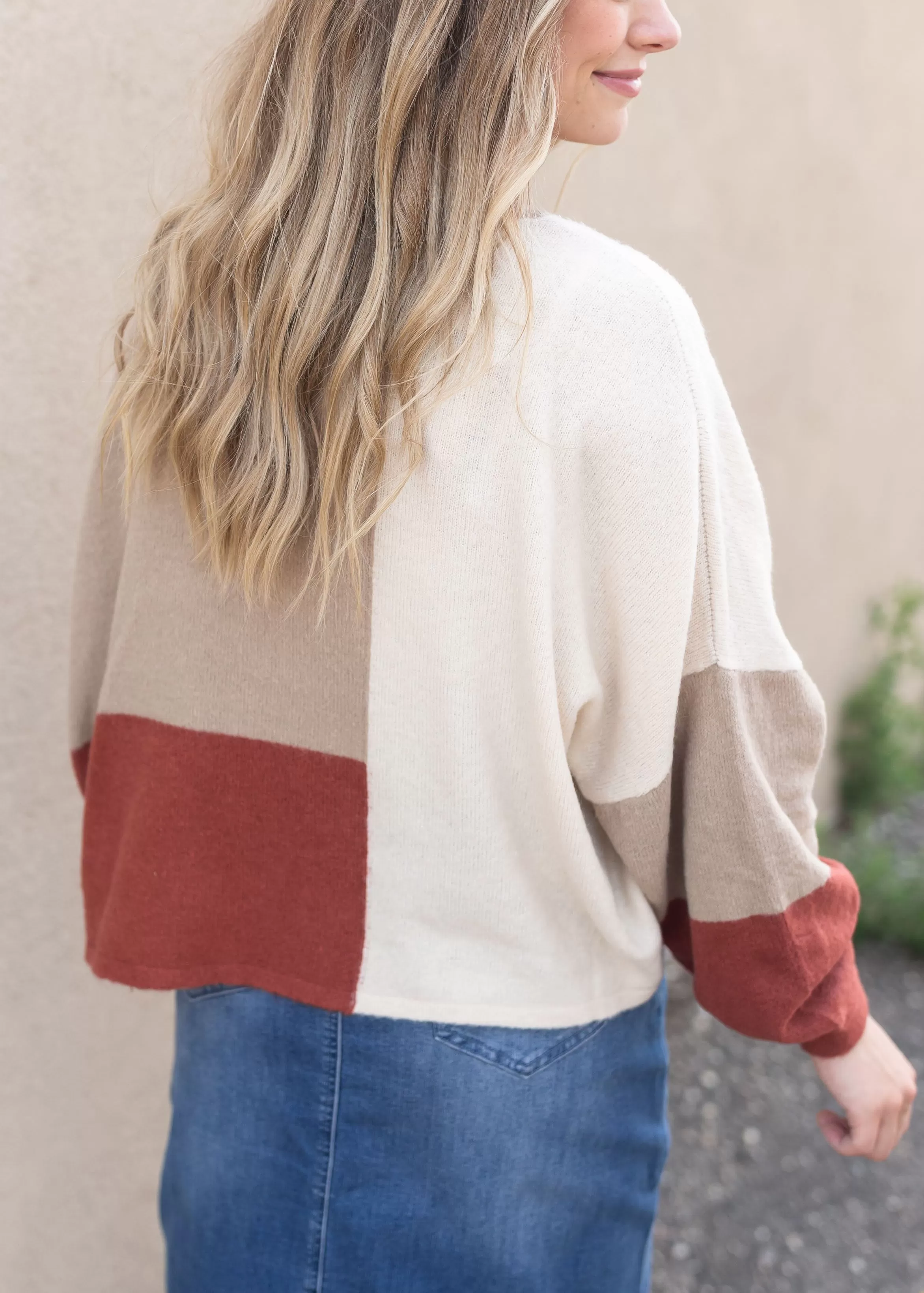 Boat Neck Long Sleeve Sweater - FINAL SALE