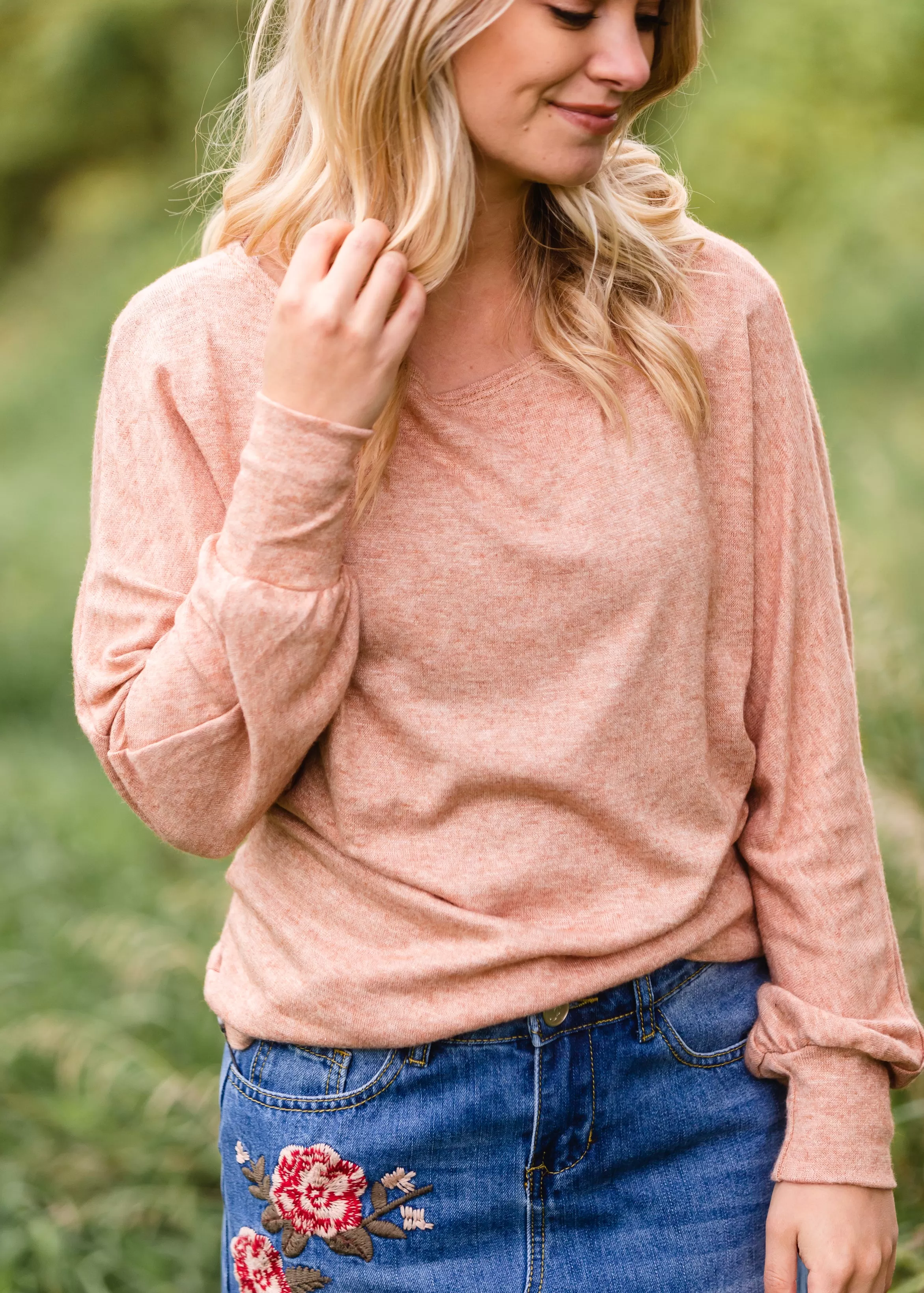 Burnt Orange Boat Neck Top - FINAL SALE