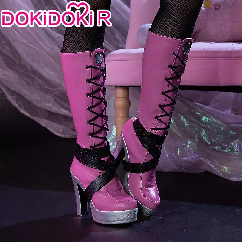 DokiDoki-Anime Cosplay Shoes Pink Boots