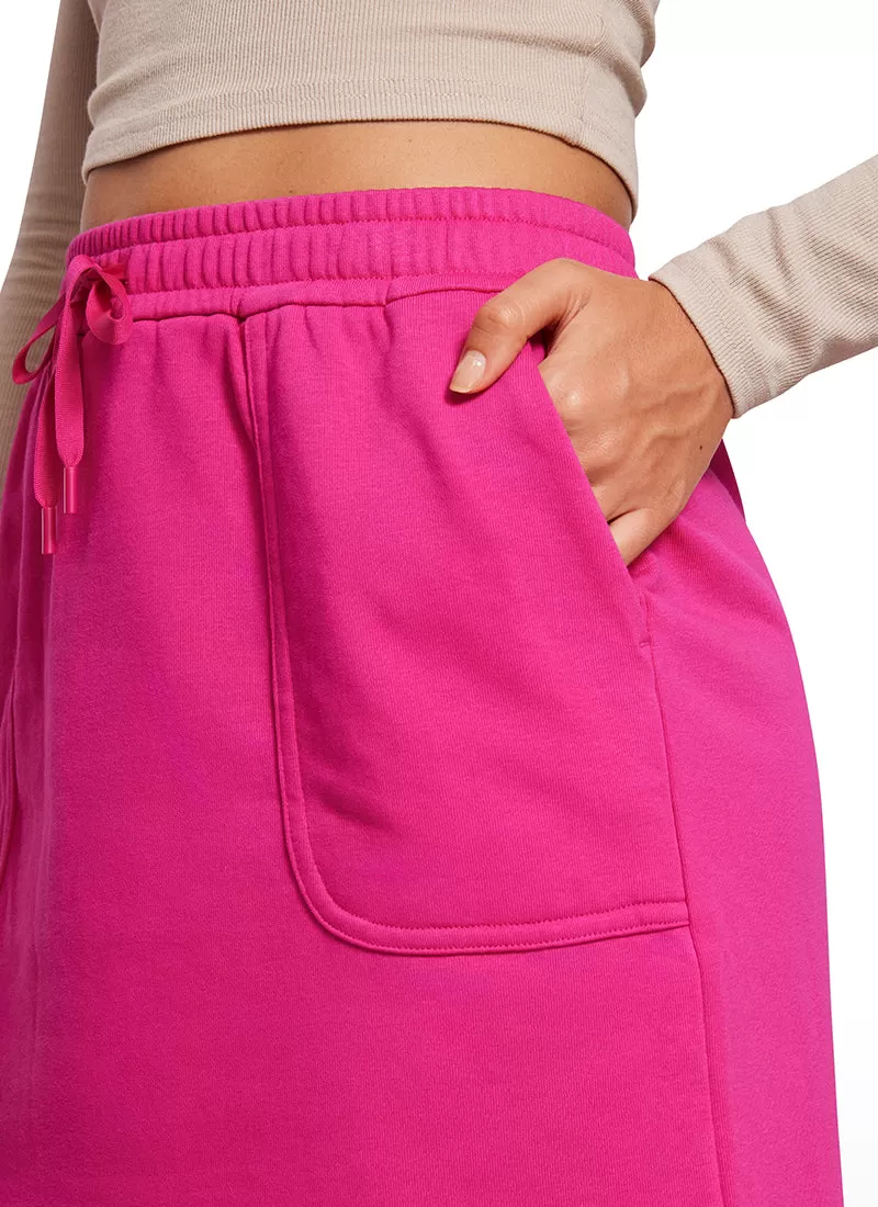 Down the Street Cotton Sweat Jersey Skirts 17'' with Pockets