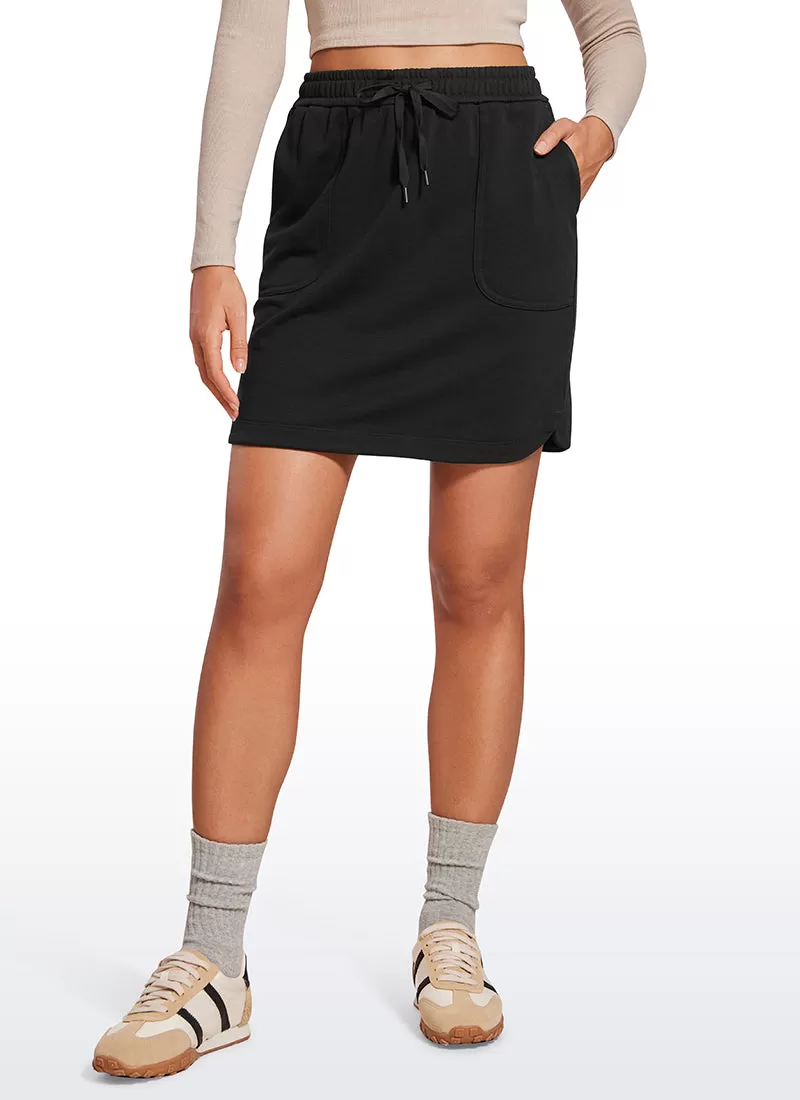 Down the Street Cotton Sweat Jersey Skirts 17'' with Pockets