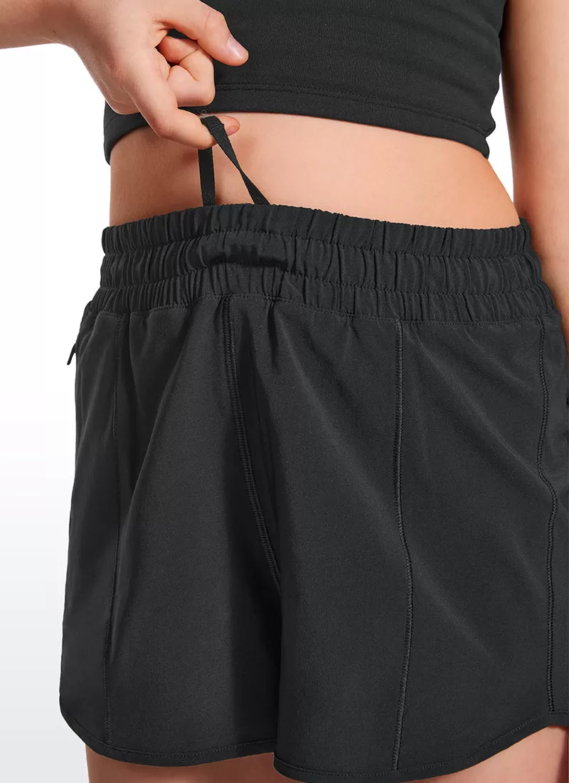 Feathery-Fit Soft Girls Mesh Liner Shorts with Zip Pockets