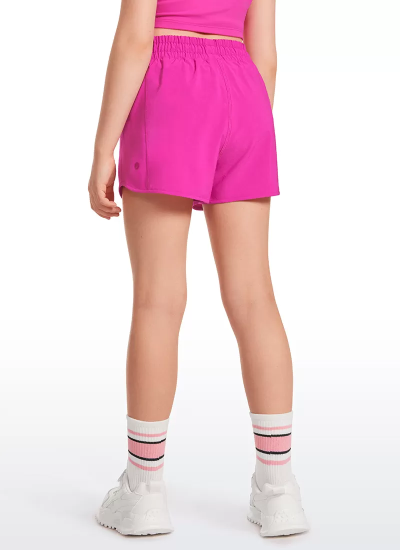 Feathery-Fit Soft Girls Mesh Liner Shorts with Zip Pockets