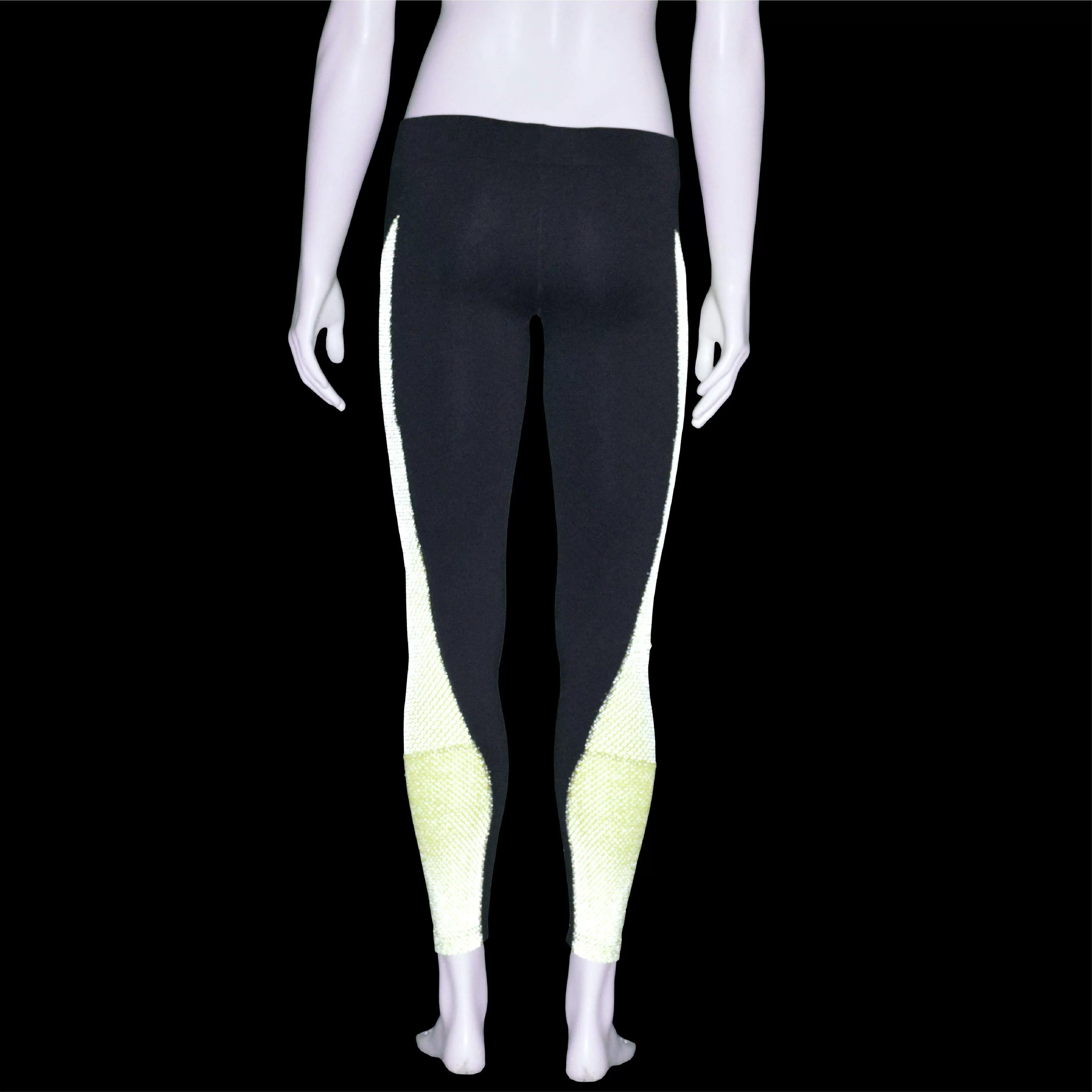 FINAL SALE: Comet Reflective Women's Running Tight in Black/Flo Lime