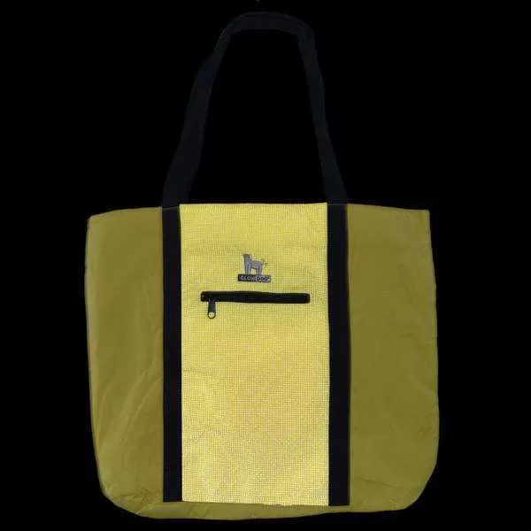 GlowDog Large Reflective Tote Bag in Yellow