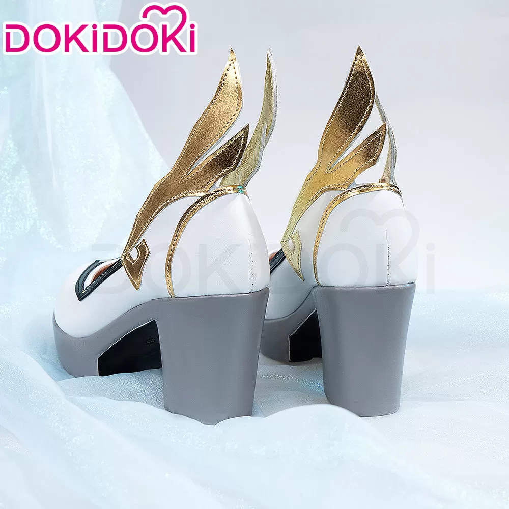 【In Stock】 DokiDoki Game Genshin Cosplay Ganyu Shoes