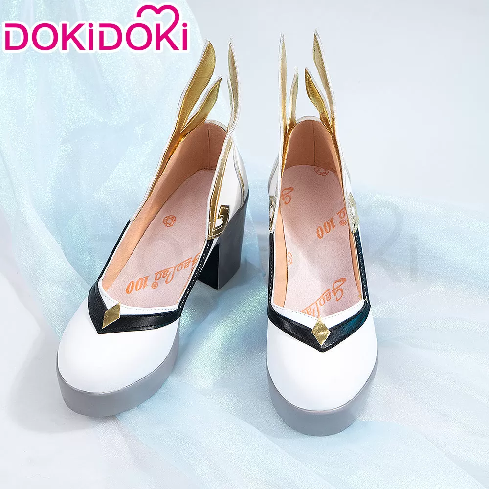 【In Stock】 DokiDoki Game Genshin Cosplay Ganyu Shoes