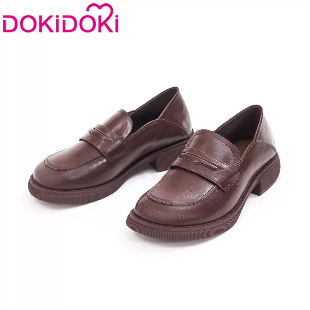 【In Stock】DokiDoki Cosplay Amana Riko / Iwato Suzume / Iki Hiyori / Ootori Emu JK Uniform Black / Brown / Nude Shoes