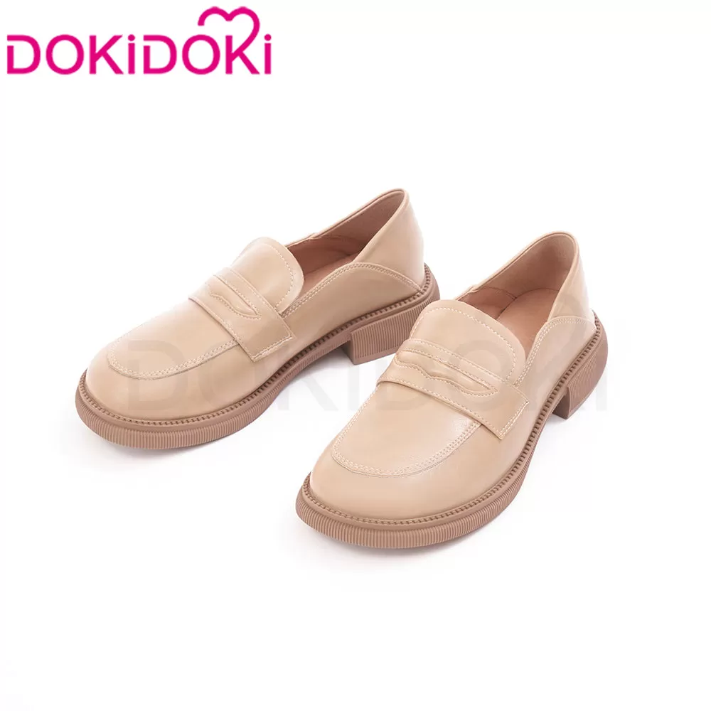 【In Stock】DokiDoki Cosplay Amana Riko / Iwato Suzume / Iki Hiyori / Ootori Emu JK Uniform Black / Brown / Nude Shoes