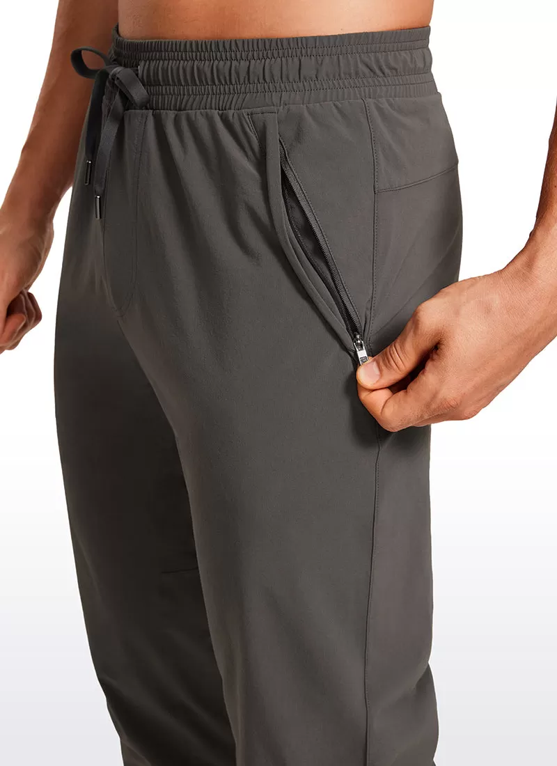 Lightweight Water Resistant Athletic Joggers with Zip Pockets 31"