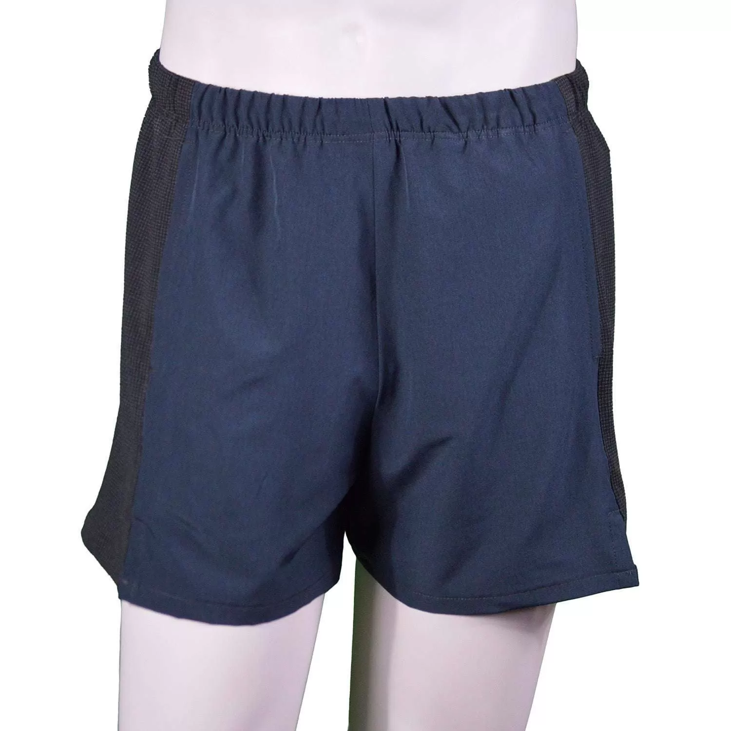 Men's Reflective Endeavor 5" Running Short in Heather Dark Cobalt / Black