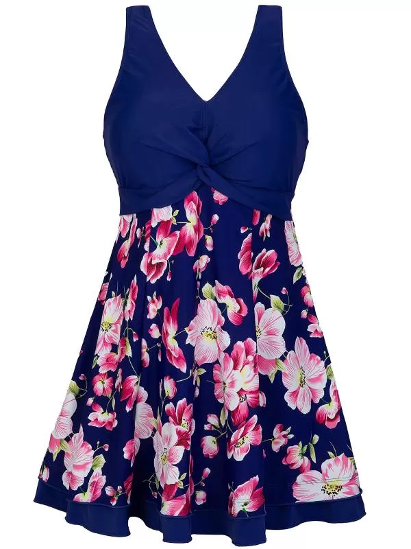 Modest Swimwear for Women and Slimming Peacock Skirted Swimdress