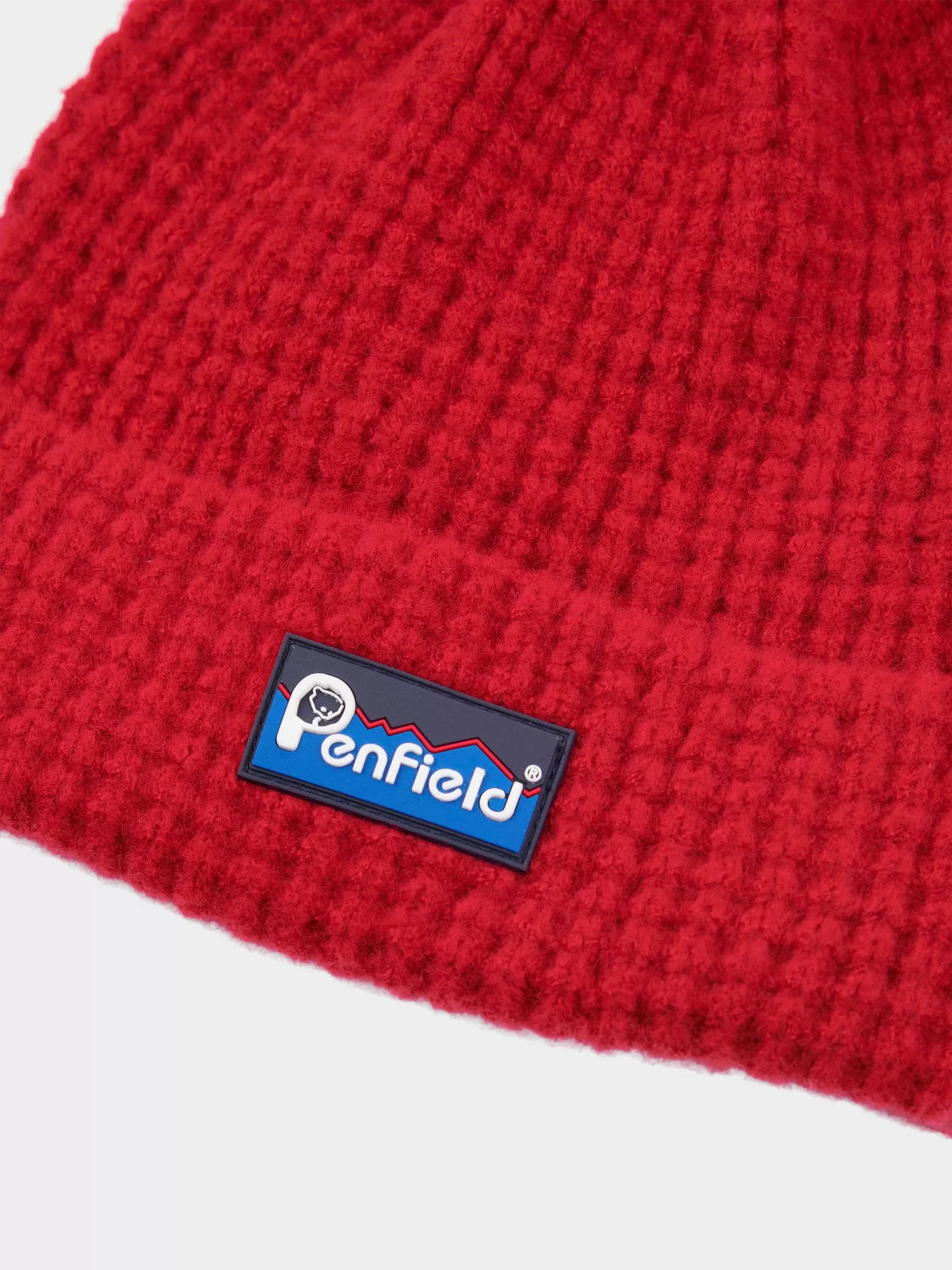 Penfield Mens Waffle Beanie Equestrian Red