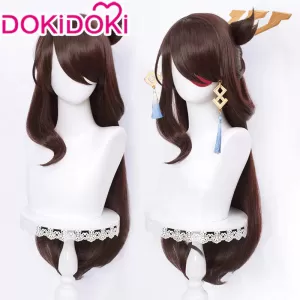 【Ready For Ship】DokiDoki Game Genshin Impact Cosplay Beidou cosplay  Wig Women Long Brown Wig / Accessories