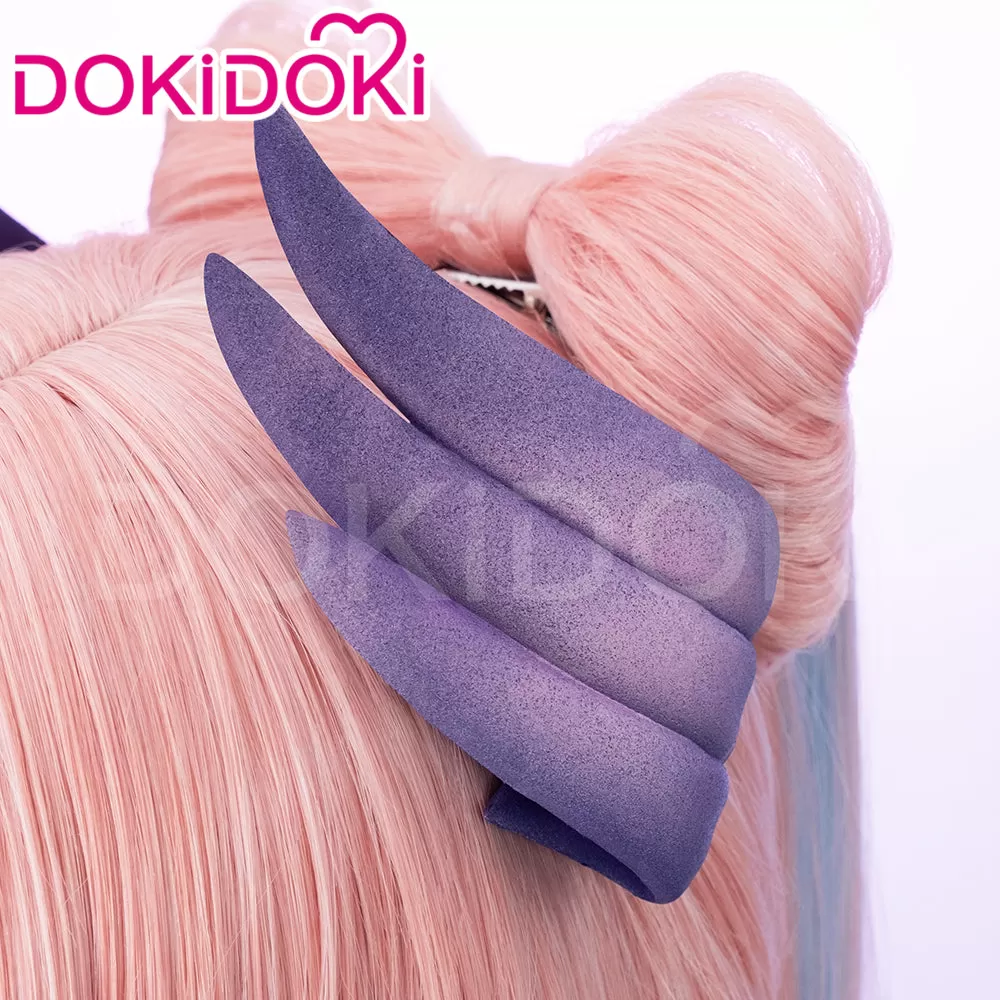 【Ready For Ship】DokiDoki Game Genshin Impact Sangonomiya Kokomi Cosplay Wig Pink Women Long Straight/ Head Accessories