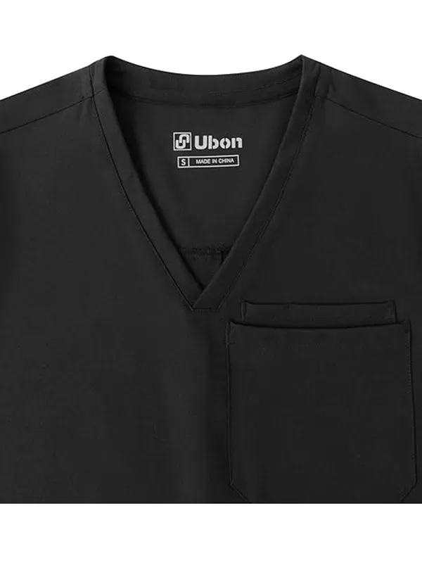 Scrubs Top for Women, V Neck Medical Uniform Shirts, Soft Stretch Workwear Easy Care with 4 Pockets