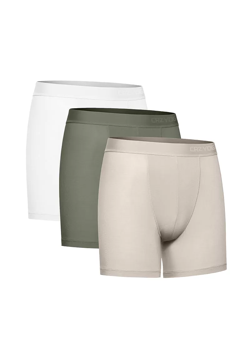 Ultra-Soft Modal Double Lined 5" Boxer Underwear (3-Pack)